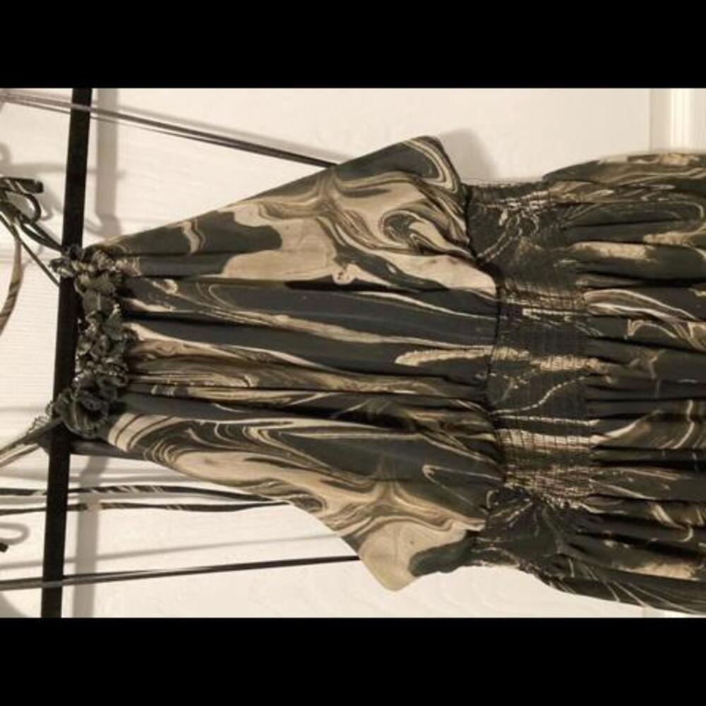 Banana Republic Women's Chocolate Swirl Halter Flare Dress L New w/Tags